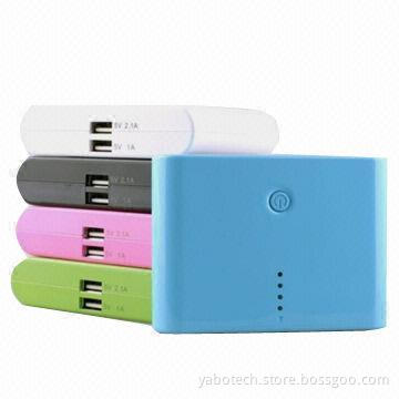 Double USB Output Power Bank for Smartphone, iPad, iPhone and MP3/4